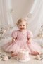 Girl's Princess Dress 3D Rose Tulle Layered with Bow Detail Birthday Party Wedding Special Occasion Dress - 4