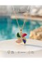 Trend Steel Women's Necklace 45 cm with Colorful Enamel Wind Rose Figure - 5