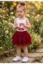 Girl's Princess Tutu Skirt and Strap Bodysuit Summer 2-Piece Set