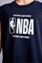 قميص رياضي أزرق داكن 100% قطن مرخص من NBA بقصة مربعة الشكل H3851AX26SM - 2