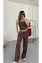 Women's Tank Top & Wide Leg Pants Set - 2