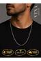 Imported Paperclip Chain Non-Tarnish Steel Necklace Unisex Gold & Silver Color Minimal Stylish Necklace - 3