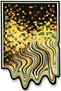 Sdt Yellow Tones Checkered Puzzle Wavy Patterned Woven Base Modern Decorative Carpet Sdt53