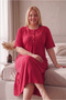 Women's Plus Size Lace Detailed 4-Button Cotton Mother's Nightgown - 2