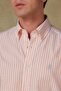 Luca Oxford Cotton Comfort Fit Salmon Button down Collar Men's Striped Shirt - 3