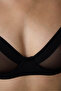 حمالة صدر سوداء أساسية من التول مع سلك داعم - 5