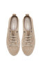 Women's Beige Lace-Up Suede Leather Comfort Shoes 26Pfd500210 - 4