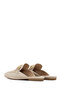 Women's Beige Buckle Suede Leather Slippers 26Sfd200710 - 6
