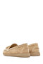 Women's Beige Suede Leather Shoes, Comfort Loafer 26Pfd150510 - 6