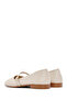Women's Beige Strappy Leather Ballerinas 26Pfd350018 - 6