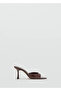 Patent Leather Look Heeled Sandals - 2