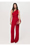 Drape Asymmetrical Long Jumpsuit - 2