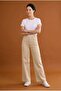 Palazzo Pants - Cream Color with Rounded Cuffs Lycra New Season Jeans - 5