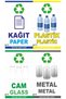 Recycling Labels 25*35 cm (Paper, Plastic, Glass, Metal)