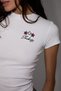 Selcen Women's Soft and Flexible Fabric Organic Cotton Embroidered White T-Shirt Special for the World Cup - 2