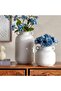 Jael Polyresin Decor Vase With Two Handle 20x20x33cm - White - 3