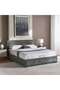 Belfast Queen Bed 160x200 With Hydraulic Storage- Charcoal Grey