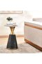 Laron End Table Marble - Beige Grey