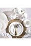 Celeste 47-piece New Bone China Dinner Set -white