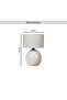 Callen E27 Ceramic Table Lamp 45x65cm - White - 6