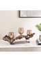 Novella Metal & Glass Multi Votive Holder 58x16.5x24cm - Antique Gold