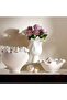 Rana Ceramic Handmade Petal Decor Vase 34.5x34.5x33.5cm - White - 3