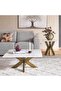 Faroe End Table Marble - White & Antique Brass - 4