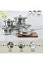 Wilson 12-piece Stainless Steel Cookware Set - Chrome - 6