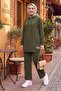 Double Pocket Hooded Double Suit 1668 - Green - 5