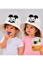 Panda Model Whistle Mesh Anti-Sweat Neck Protection Adjustable Children's Hat Sun Protection Hat,Outdoor Summer Beach Vacation