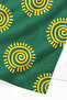 Green and Yellow Beach Towel with Sun Figure - Bohemian Tropical Spiral Motif Quick-Drying Microfiber Towel - 5