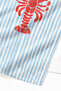 Striped Lobster Marine Beach Towel - Mediterranean Style Blue White Pool Sea Bath Beach Coverlet - 3