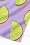 Lemon Slice Tropical Purple Beach Towel-Modern Summer Themed Green Pink Quick Drying Microfiber Towel - 5
