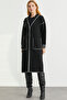 Shawl Collar Snap Fastener Long Knitwear Cardigan - Black - Dark Gray - 5