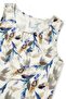 Women's Viscose Blouse with Window Detail on the Collar, Patterned Zero-Sleeve Casual Wear Combination (216006) - 3