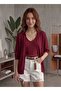 Women's Mercerized Comfortable Fit Front and Back V-Neck Strappy Spring and Summer Athlete and Cardigan Set - 2