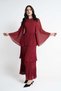 Maxi Pleated Dress with Flutter Sleeves