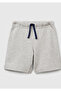 Boy's Gray Melange Benetton Logo Bermuda Sweat Shorts Gray Melange