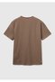 Men's Brown 100% Cotton Regular Fit Crew Neck T-Shirt - 2