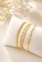 Colorfast 3-Piece Handcuff & Fishback Detail Women's Bracelet Set