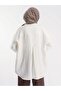 Oversize Cut Long Linen Women's Shirt - 8
