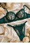 Green Underwire Bra Set - 3