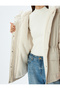 Faux Fur Detailed Hooded Plush Lined Inflatable Coat - 5