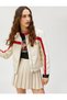 Racer Leather Look Jacket with High Collar Zipper - 2