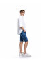 Oversize Denim Shorts Bermuda Pocket Detail Cotton
