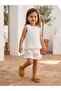 2-5 Years Old Set with Bow and Shorts - Ecru