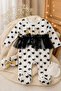 Baby Girl Jumpsuit with Kitty Cat Bandana - 3