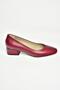 T908000703 Burgundy Genuine Leather Women's Heeled Shoes - 2