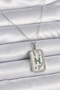 316L Steel Silver Color Chain Pisces Zodiac Sign Zircon Stone Women's Necklace