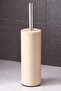 Cigo 2-Piece Bathroom Set 3 Liter Steel Trash Can + Toilet Brush - Beige - 5